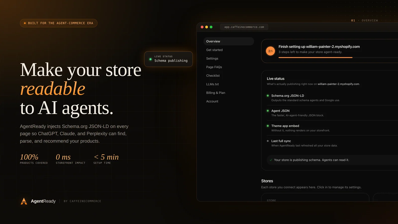 AgentReady dashboard